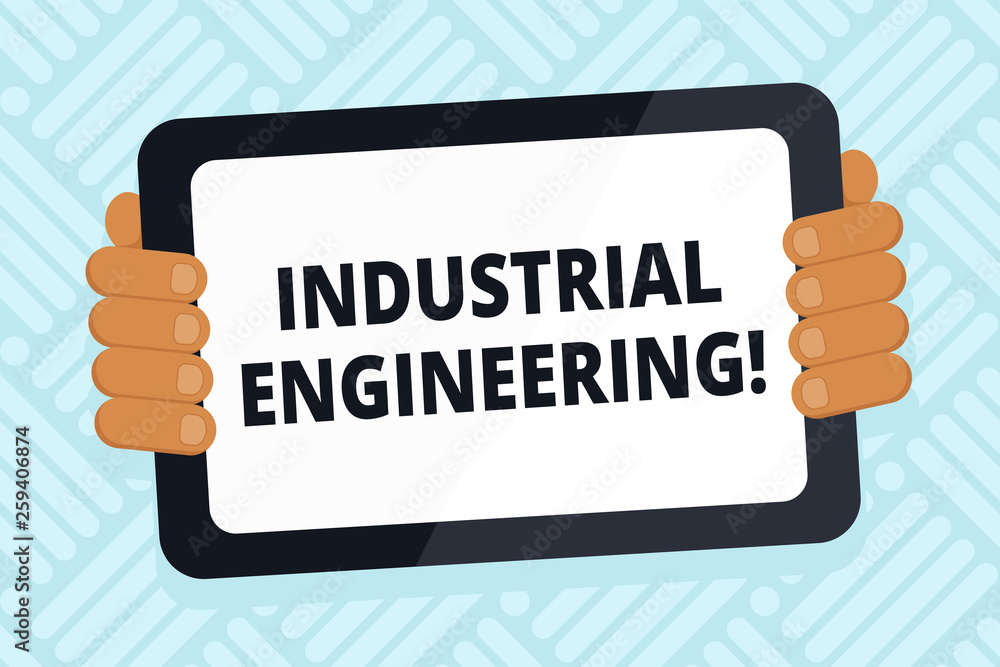 Poster handwriting text writing industrial engineering. conceptual photo field or study that focuses on ind