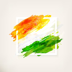 Indian flag in frame