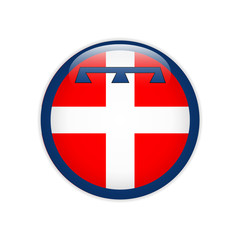 Obraz premium Flag of Piedmont button
