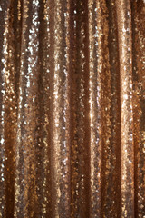 Naklejka na ściany i meble texture golden fabric sequins bokeh background