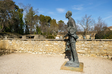 Documentary image. Saint Remy De Provence, France. February 08.2019. Monument of Vincent van Gogh...