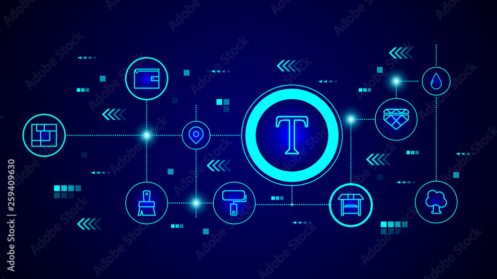 Poster character text icon. from web set