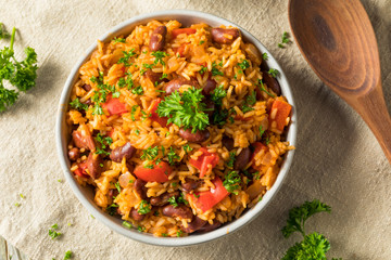 Homemade Cajun Read Beans and Rice