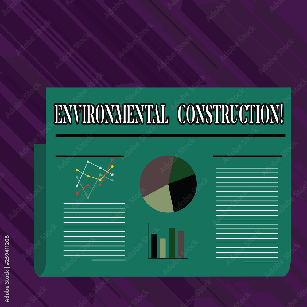Poster conceptual hand writing showing environmental construction. concept meaning knowledgeable about sust