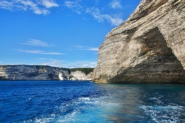 Fototapeta na wymiar Corsica-sea coast near town Bonifacio