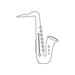 saxophone icon. Element of zoo for mobile concept and web apps icon. Outline, thin line icon for website design and development, app development