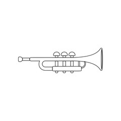 musical trumpet icon. Element of zoo for mobile concept and web apps icon. Outline, thin line icon for website design and development, app development