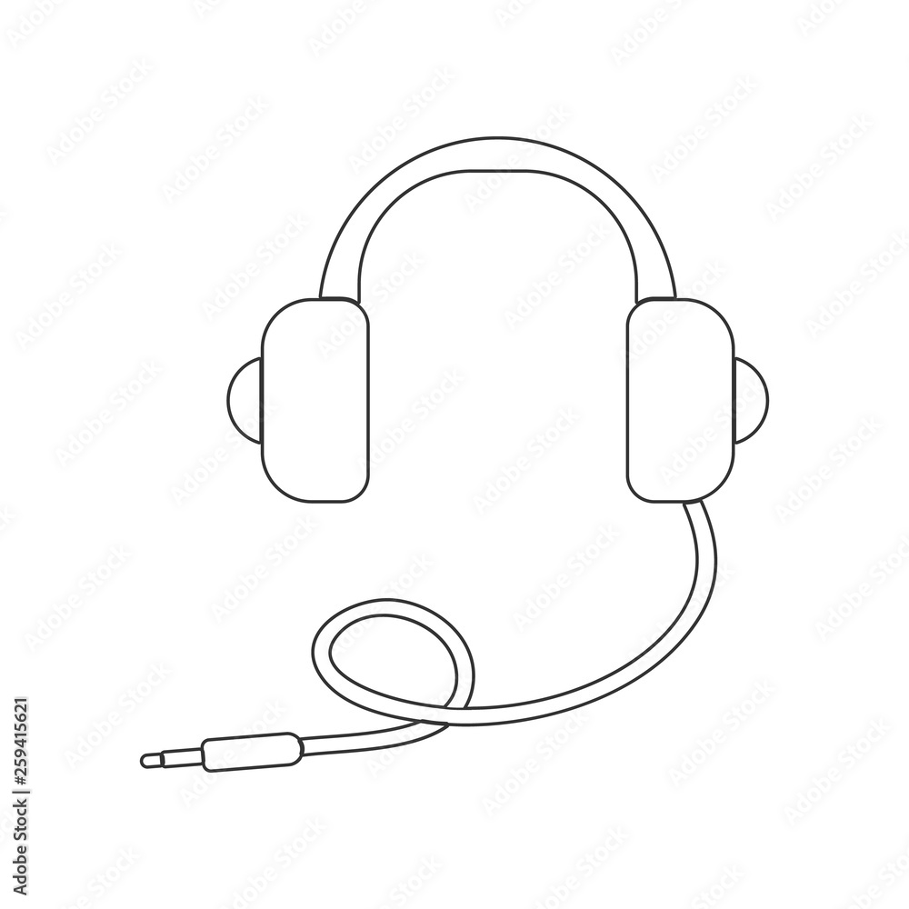 Poster headphones icon. element of zoo for mobile concept and web apps icon. outline, thin line icon for we
