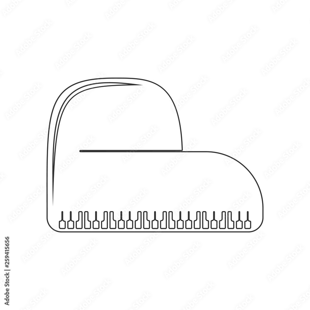 Poster piano icon. element of zoo for mobile concept and web apps icon. outline, thin line icon for website