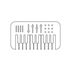 synthesizer icon. Element of zoo for mobile concept and web apps icon. Outline, thin line icon for website design and development, app development