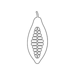 cocoa icon. Element of nuts for mobile concept and web apps icon. Outline, thin line icon for website design and development, app development