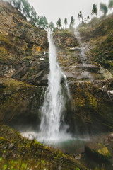 Fototapeta na wymiar waterfall in forest in mountains