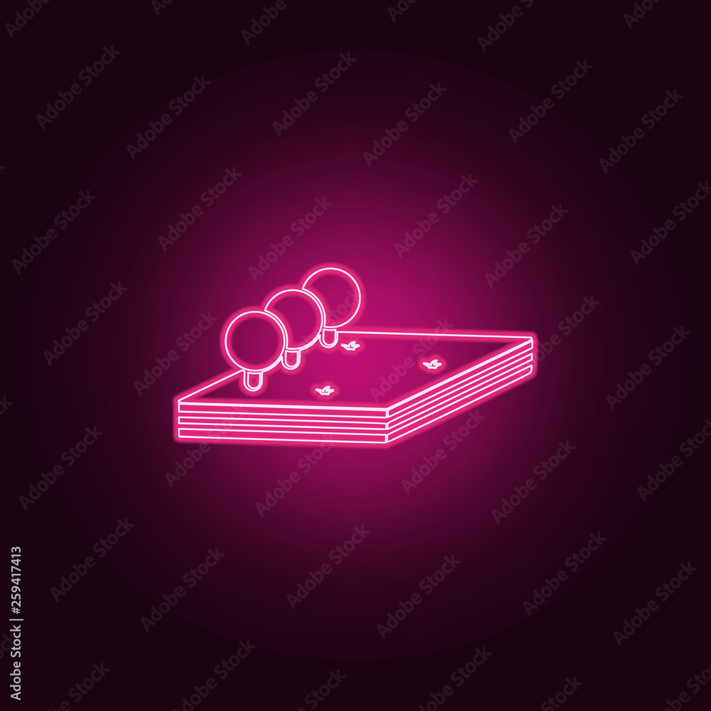 Poster trees icon. elements of park and landscape in neon style icons. simple icon for websites, web design