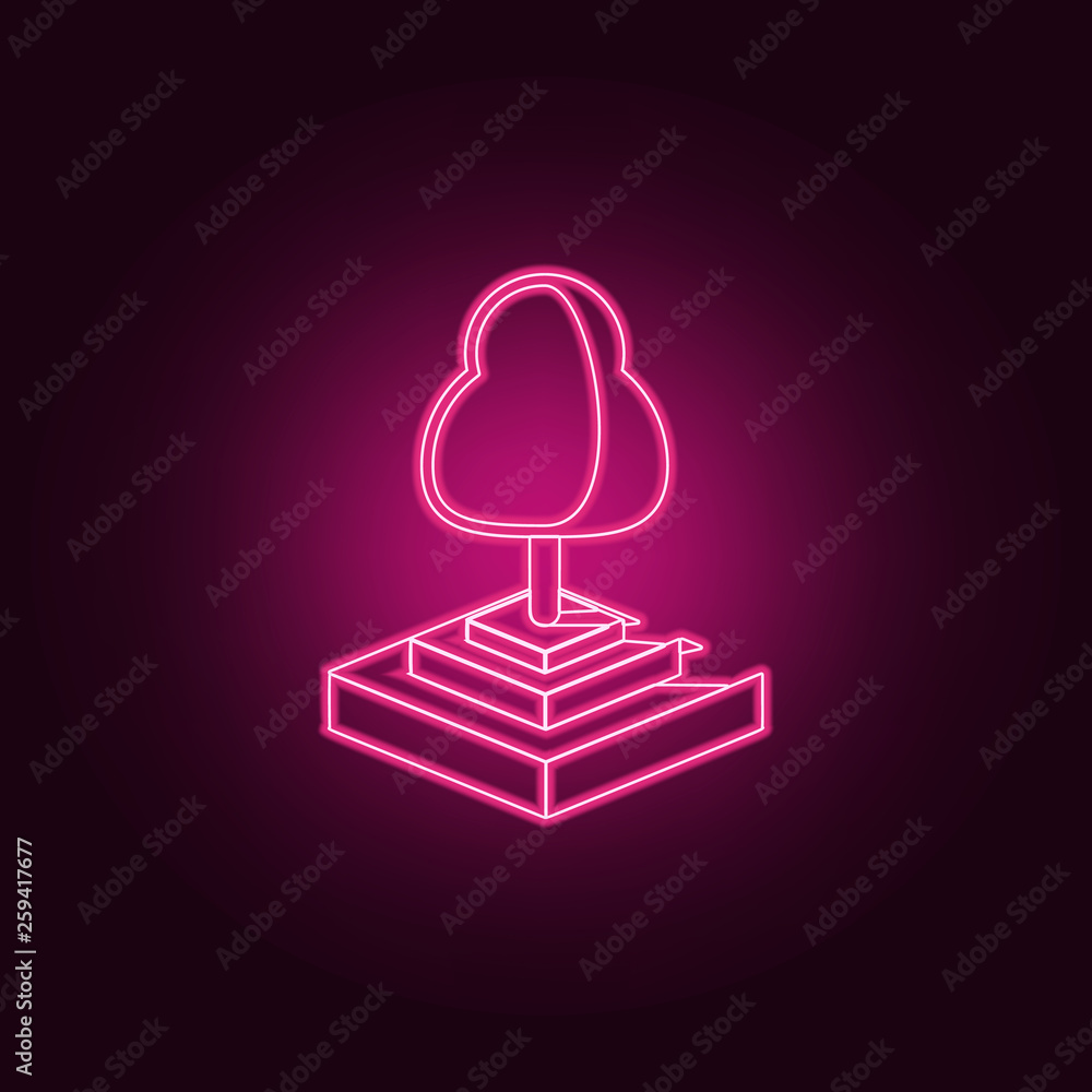 Poster tree icon. elements of park and landscape in neon style icons. simple icon for websites, web design,