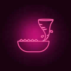 hurricane near houses icon. Elements of Park and landscape in neon style icons. Simple icon for websites, web design, mobile app, info graphics