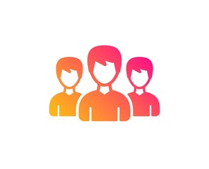 Group icon. Users or Teamwork sign. Male Person silhouette symbol. Classic flat style. Gradient group icon. Vector