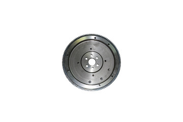flywheel damper for automotive diesel engine on a white background. car parts 