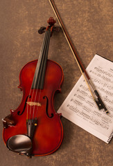Fototapeta na wymiar Violin musical instrument