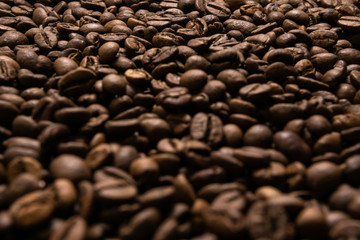Roasted coffee beans background