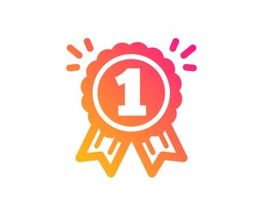 Fototapeta premium Reward Medal icon. Winner achievement or Award symbol. Glory or Honor sign. Classic flat style. Gradient reward icon. Vector