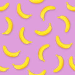 Colorful fruit pattern of yellow bananas 