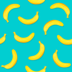 Fototapeta na wymiar Seamless pattern of fresh bananas