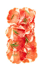coppa di parma isolated on white