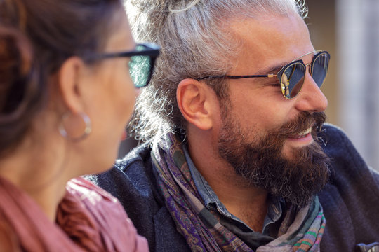 Close up of smiling couple
