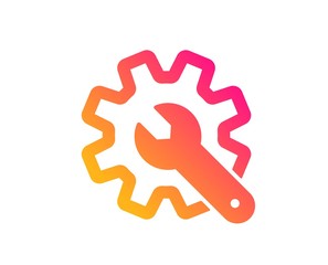 Customisation icon. Settings or editing sign. Repair symbol. Classic flat style. Gradient customisation icon. Vector