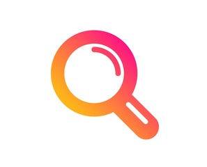 Research icon. Magnifying glass symbol. Magnifier sign. Classic flat style. Gradient research icon. Vector