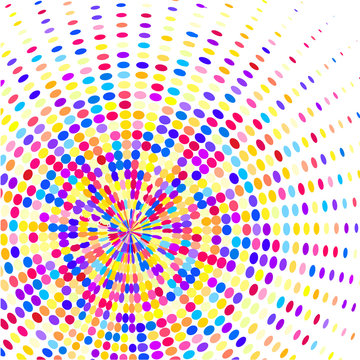 Circle with multicolored rays    