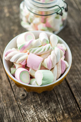 Sweet colorful marshmallows.