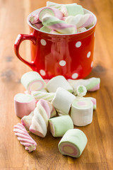 Sweet colorful marshmallows.