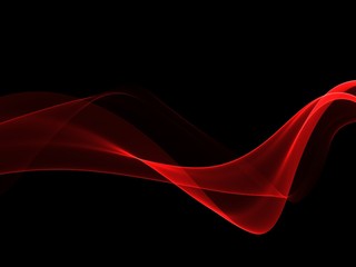 Abstract shiny color red wave design element