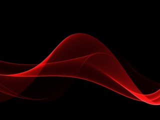 Abstract shiny color red wave design element