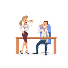 Smiling Coworker Colleague Eat Pizza for Lunch