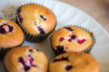 Homemade bluebberry muffins