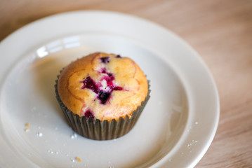 Homemade bluebberry muffins