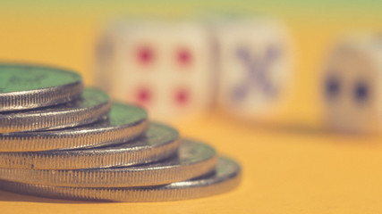 money, coins are shown in ascending order, concept of wealth growth, warm gamma