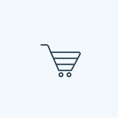 Shopping cart icon. sale, buy, store, market, basket, commerce vector sign