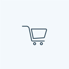 Shopping cart icon. sale, buy, store, market, basket, commerce vector sign