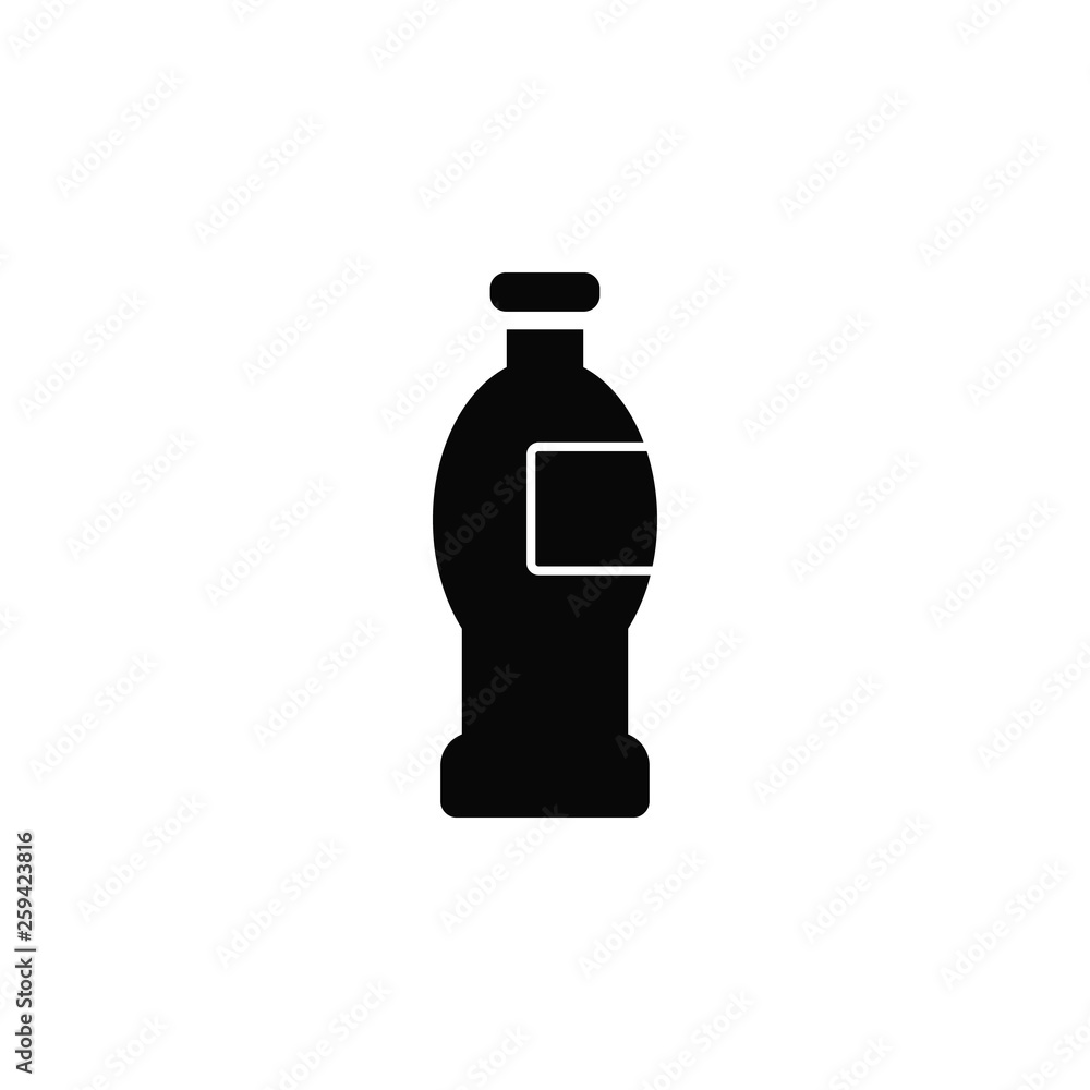 Poster bottle, drink vector icon. element of kitchen for mobile concept and web apps illustration. thin fla