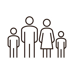 Family silhouette icon. Vector isolated simple family flat design illustration. Family Icon.Vector illustration
