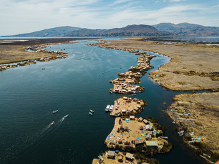 Aerial of floating islands