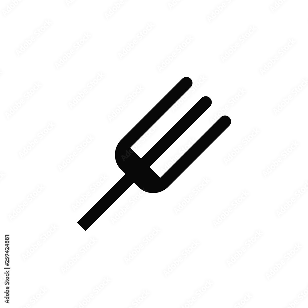 Poster fork vector icon. element of kitchen for mobile concept and web apps illustration. thin flat icon fo