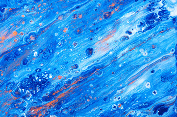 Fluid Art. Abstract colorful background, wallpaper. Mixing  paints. Modern art. Marble texture. Colorful canvas.