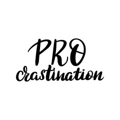 brush lettering PROcrastintion