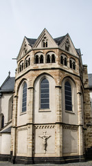 Fototapeta na wymiar Saint Martin and Saint Severus Church in Münstermaifeld, Germany