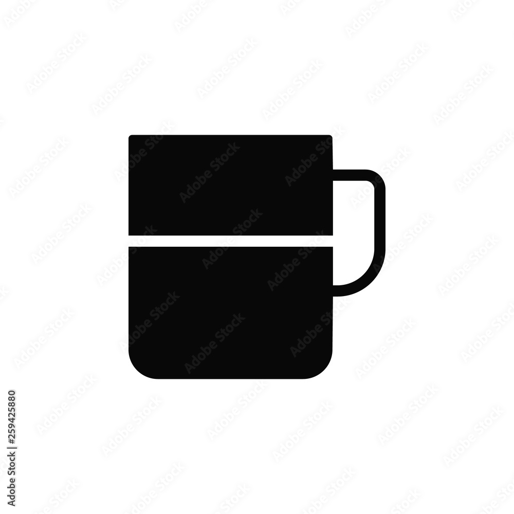 Poster cup vector icon. element of kitchen for mobile concept and web apps illustration. thin flat icon for
