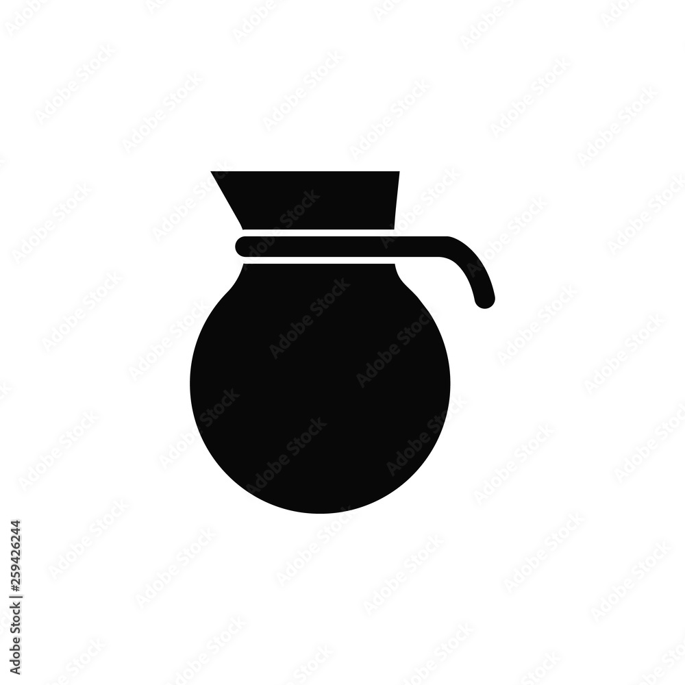 Poster teapot, water vector icon. element of kitchen for mobile concept and web apps illustration. thin fla